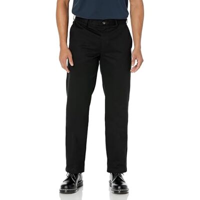 Amazon Essentials Classic-Fit Wrinkle-Resistant Flat-Framsida Chino Pants, svart (svart), 36W x 34L (tillverkarens storlek:):) Amazon Essentials Classic-Fit Wrinkle-Resistant Flat-Framsida Chino Pants, svart (svart), 36W x 34L (tillverkarens storlek:):)
