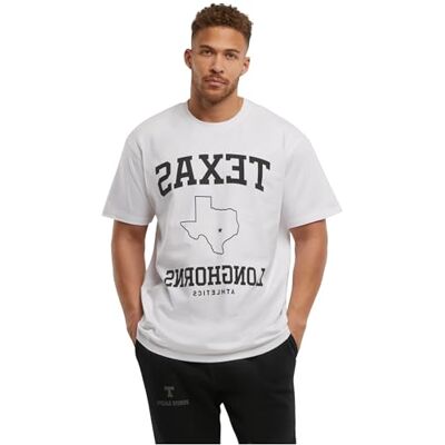 Tee Upscale T-shirt för män, Texas Longhorns Mirrored oversize te, överdimensionerad t-shirt med tryck, 100% bomull, storlekar XS – 5XL, Vit, XL Tee Upscale T-shirt för män, Texas Longhorns Mirrored oversize te, överdimensionerad t-shirt med tryck, 100% bomull, storlekar XS – 5XL, Vit, XL