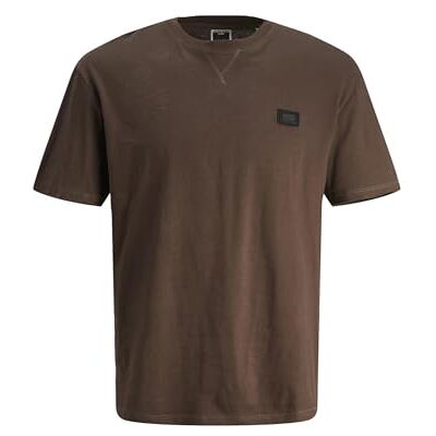 JACK & JONES T-shirt för män, Försegling brun, L JACK & JONES T-shirt för män, Försegling brun, L