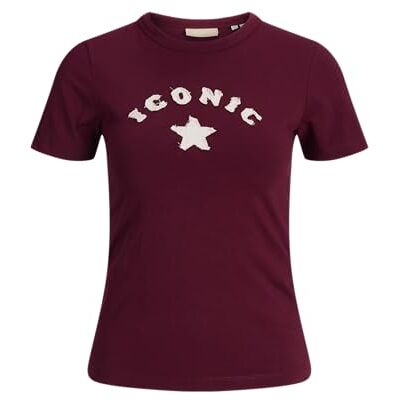 JACK & JONES Jxgigi STR Ss Patch Tee JRS, Cabernet, S JACK & JONES Jxgigi STR Ss Patch Tee JRS, Cabernet, S
