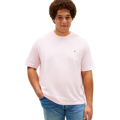 Tommy Hilfiger Herr Bt-Ess Seasonal Reg Solid Tee-B MW0MW41233 S/S t-shirt, rosa, 5XL Tommy Hilfiger Herr Bt-Ess Seasonal Reg Solid Tee-B MW0MW41233 S/S t-shirt, rosa, 5XL