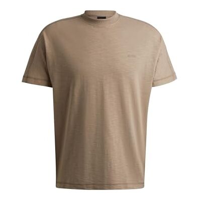Boss T-shirt i bomullströja för män Te Denim Tonal-logo, Brun, L Boss T-shirt i bomullströja för män Te Denim Tonal-logo, Brun, L