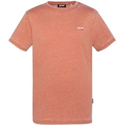 Schott NYC T-shirt med rund hals broderi bröst Schott, TSSTRIKER2, kastanj, M Schott NYC T-shirt med rund hals broderi bröst Schott, TSSTRIKER2, kastanj, M