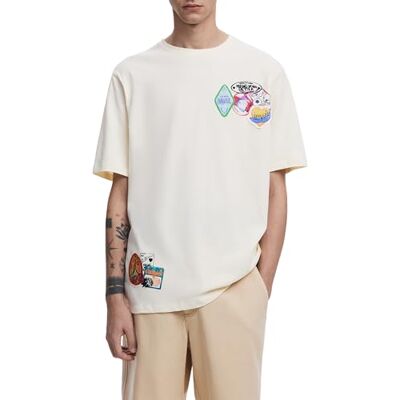 Desigual TS_BCN, 1001 rå, S, Vit, S Desigual TS_BCN, 1001 rå, S, Vit, S