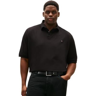 Tommy Hilfiger Bt-1985 Regular B Mw0mw43017 polo S/S, svart (svart), 3XL stor storlek herr, Svart (svart), 3XL Stor Tommy Hilfiger Bt-1985 Regular B Mw0mw43017 polo S/S, svart (svart), 3XL stor storlek herr, Svart (svart), 3XL Stor