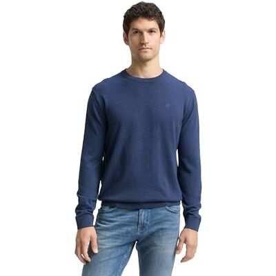 TOM TAILOR herrtröja, 39102 – Ocean Blue Melange, S TOM TAILOR herrtröja, 39102 – Ocean Blue Melange, S