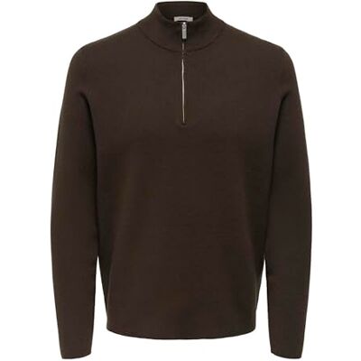 Only & Sons Onscooper Half Zip High Neck Knit Noos Half Jersey, Demitasse, XS Herr, Demitasse, XS Only & Sons Onscooper Half Zip High Neck Knit Noos Half Jersey, Demitasse, XS Herr, Demitasse, XS