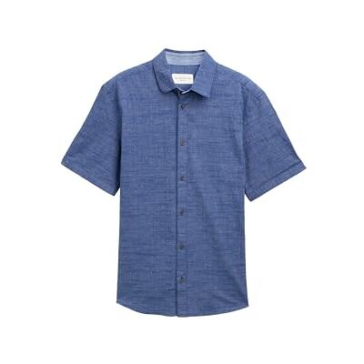 TOM TAILOR herrskjorta, 3877 – Mörkblå Fil A Fil Dobby, 3XL TOM TAILOR herrskjorta, 3877 – Mörkblå Fil A Fil Dobby, 3XL