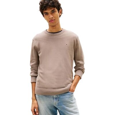 Tommy Jeans herr TJM Slim Ess Light tröja Ext DM0DM22853 pullover tröja, grå (murgröna mink), S Tommy Jeans herr TJM Slim Ess Light tröja Ext DM0DM22853 pullover tröja, grå (murgröna mink), S