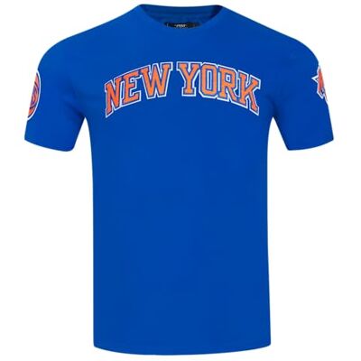 Pro Standard herr NBA klassisk chenille bomull kortärmad t-shirt kungsblå, Kungsblå, S Pro Standard herr NBA klassisk chenille bomull kortärmad t-shirt kungsblå, Kungsblå, S