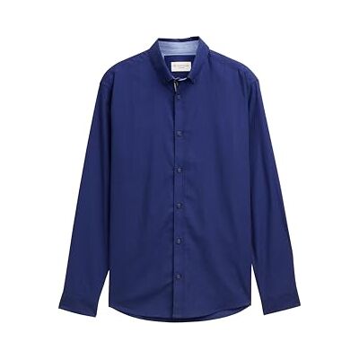 TOM TAILOR herrskjorta, 37966 – Small Crest Blue Check, XXL TOM TAILOR herrskjorta, 37966 – Small Crest Blue Check, XXL