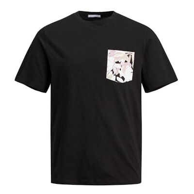 JACK & JONES JACK&JONES JORARUBA Abstract AOP Pocket Tee SS CN, svart, XS JACK & JONES JACK&JONES JORARUBA Abstract AOP Pocket Tee SS CN, svart, XS