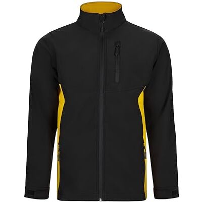 VELILLA 106004, tvåfärgad mjuk skaljacka, svart och gul, storlek 3XL, Svart och gul, 3XL VELILLA 106004, tvåfärgad mjuk skaljacka, svart och gul, storlek 3XL, Svart och gul, 3XL