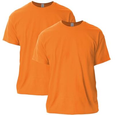 Gildan T-Shirt Ultra Cotton T-shirt, Stil G2000 Herr (paket med 10), Säkerhet Orange (2-pack), L Gildan T-Shirt Ultra Cotton T-shirt, Stil G2000 Herr (paket med 10), Säkerhet Orange (2-pack), L