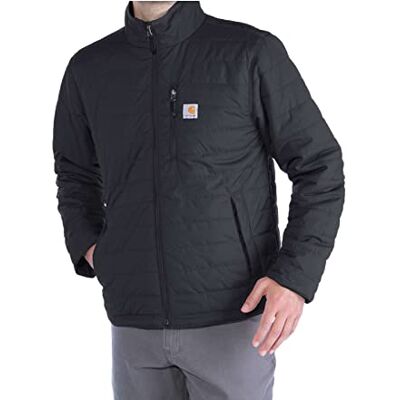 Carhartt Rain Defender, avslappnad passform, lätt, isolerad jacka, svart, S Carhartt Rain Defender, avslappnad passform, lätt, isolerad jacka, svart, S