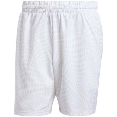 adidas För Män CLUB GRAPHIC TENNIS SHORTS, white/dash grey, M adidas För Män CLUB GRAPHIC TENNIS SHORTS, white/dash grey, M