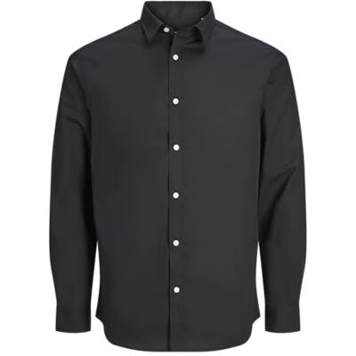 JJ REBEL JREBGAVIN SOLID Shirt LS NOOS, svart, XL JJ REBEL JREBGAVIN SOLID Shirt LS NOOS, svart, XL