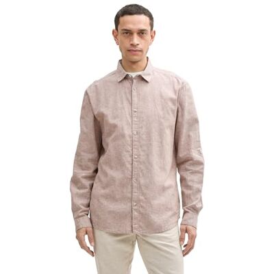 TOM TAILOR herrskjorta, 37203 – Mocha Brown Chambray, L TOM TAILOR herrskjorta, 37203 – Mocha Brown Chambray, L