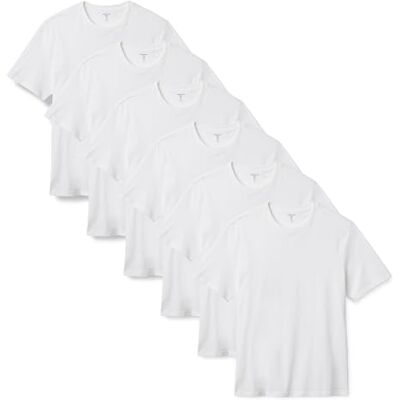 Amazon Essentials herr normal passform kortärmad rund hals t-shirt, 6-pack, Vitt, XL Amazon Essentials herr normal passform kortärmad rund hals t-shirt, 6-pack, Vitt, XL