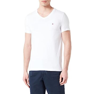 Tommy Hilfiger S/S T-shirts för män, Vit (vit), S Tommy Hilfiger S/S T-shirts för män, Vit (vit), S