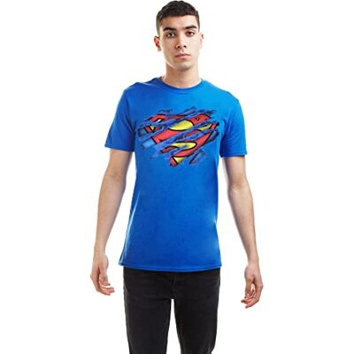 DC Comics Superman Torn Logo T-shirt Herr (1 förpackning) DC Comics Superman Torn Logo T-shirt Herr (1 förpackning)