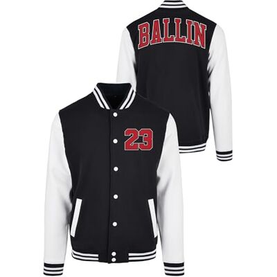Tee Män Ballin 23 College Jacka svart/wht S Jacka, S, Blk/vit, S Tee Män Ballin 23 College Jacka svart/wht S Jacka, S, Blk/vit, S