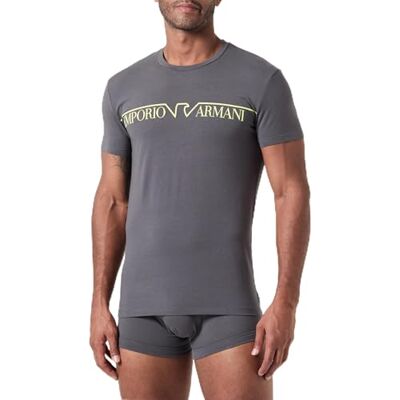 Giorgio Armani MEGALOG Crew Neck T-Shirt + Trunk, Magnet, M Giorgio Armani MEGALOG Crew Neck T-Shirt + Trunk, Magnet, M