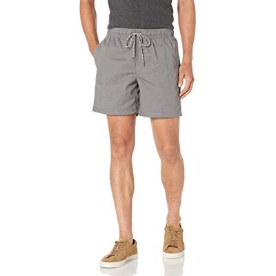 Amazon Essentials Men's Shorts 15 cm (6 tum) med dragsko innersöm, Grå, XS Amazon Essentials Men's Shorts 15 cm (6 tum) med dragsko innersöm, Grå, XS