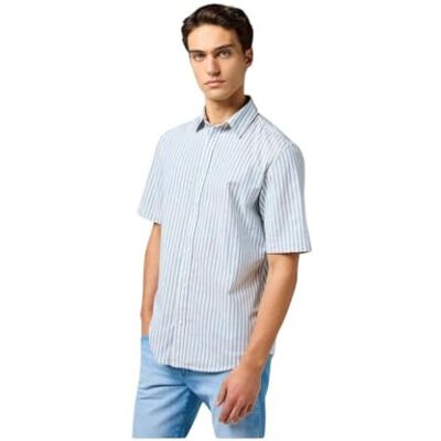 Wrangler SS skjorta, Pacific Stripe, M Wrangler SS skjorta, Pacific Stripe, M