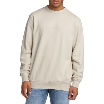G-STAR RAW G-Script Logo R tröja för män, Vit (Whitebait D26407-d257-1603), XS G-STAR RAW G-Script Logo R tröja för män, Vit (Whitebait D26407-d257-1603), XS