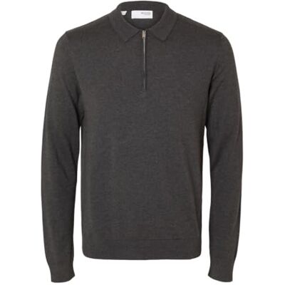 SELECTED HOMME SELETED HOMME SLHBERG LS halv dragkedja polo NOOS, Ursäkt/detalj:melerad, L SELECTED HOMME SELETED HOMME SLHBERG LS halv dragkedja polo NOOS, Ursäkt/detalj:melerad, L