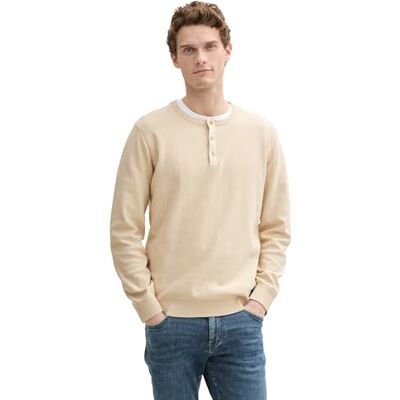 TOM TAILOR herrtröja, 37414 – Lätt cashew tonal finremsa, XXL TOM TAILOR herrtröja, 37414 – Lätt cashew tonal finremsa, XXL