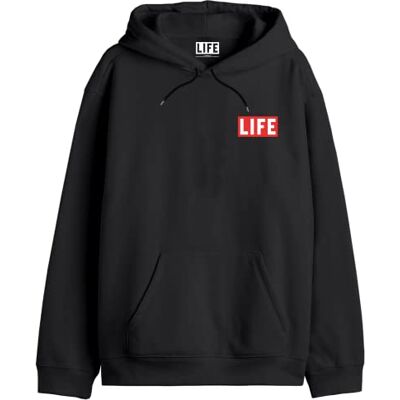 Life Magazine Huvtröja för herr, svart, XL Life Magazine Huvtröja för herr, svart, XL