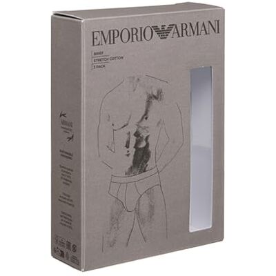 Giorgio Armani Herr ren bomull 2-pack rund hals t-shirt blå M normal passform, BLÅ, M Giorgio Armani Herr ren bomull 2-pack rund hals t-shirt blå M normal passform, BLÅ, M