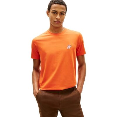 Tommy Hilfiger Herr manus monogram badbutik Tee MW0MW43066, orange, XL Tommy Hilfiger Herr manus monogram badbutik Tee MW0MW43066, orange, XL