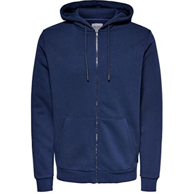Only & Sons Huvtröja för män ONSCERES sweatshirt, klänning blues, L Only & Sons Huvtröja för män ONSCERES sweatshirt, klänning blues, L