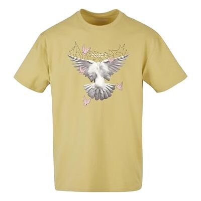 Tee Upscale unisex t-shirt doves oversize te, t-shirt med tryck, överdimensionerad passform, streetwear, palemoss, XL Tee Upscale unisex t-shirt doves oversize te, t-shirt med tryck, överdimensionerad passform, streetwear, palemoss, XL