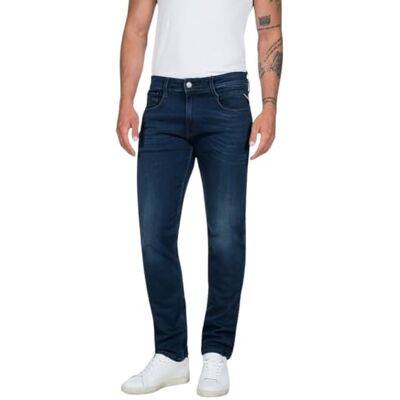 Replay herr Jeans Anbass Powerstretch Denim, Blå (0074 blå), 32W / 36L Replay herr Jeans Anbass Powerstretch Denim, Blå (0074 blå), 32W / 36L