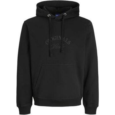 JACK & JONES Jorbleecker branding sweat Hood Bf Pls – plus size, svart, 3XL JACK & JONES Jorbleecker branding sweat Hood Bf Pls – plus size, svart, 3XL