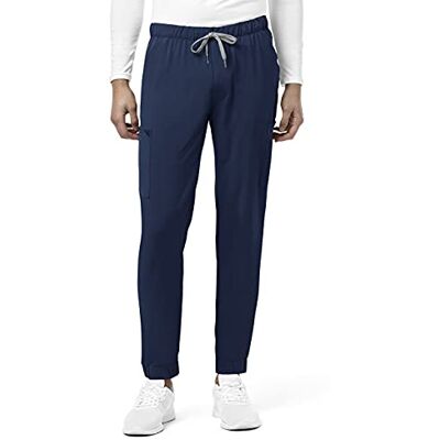 WINK Wonder Renew Jogger Scrub-byxor för män, läkardräkt, Marinblå/blomma och glans, L WINK Wonder Renew Jogger Scrub-byxor för män, läkardräkt, Marinblå/blomma och glans, L