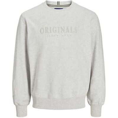 JACK & JONES Jorfrederiksberg Sweat Crew Neck, Ljus vit, S JACK & JONES Jorfrederiksberg Sweat Crew Neck, Ljus vit, S