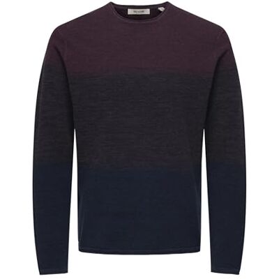 Only & Sons Onsfelix Reg 12 Crew Knit Noos, Port Royale, XS Only & Sons Onsfelix Reg 12 Crew Knit Noos, Port Royale, XS