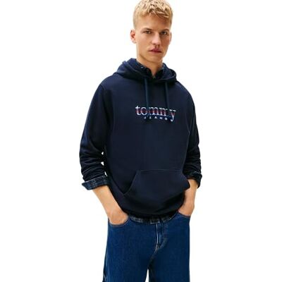 Tommy Jeans herr TJM REG entré DNA PLAY HOOD DM0DM22642 pullover huvtröja, blå (mörk natt marinblå), L, Blå (mörk natt marinblå), L Tommy Jeans herr TJM REG entré DNA PLAY HOOD DM0DM22642 pullover huvtröja, blå (mörk natt marinblå), L, Blå (mörk natt marinblå), L