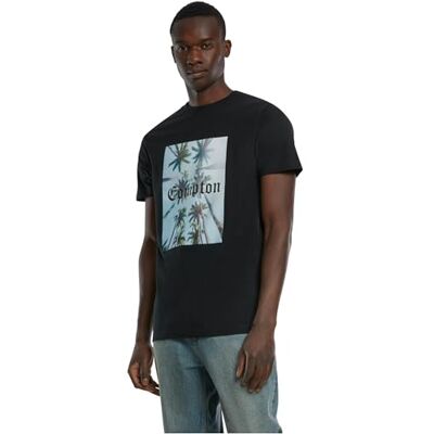 herr t-shirt Compton Palms Tee T-shirt med fototryck för män, grafisk t-shirt, streetwear, svart, XS herr t-shirt Compton Palms Tee T-shirt med fototryck för män, grafisk t-shirt, streetwear, svart, XS