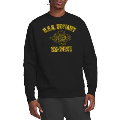 Star Trek Defiant Athletic Crew Sweatshirt, Svart, Medium, Svart, M Star Trek Defiant Athletic Crew Sweatshirt, Svart, Medium, Svart, M