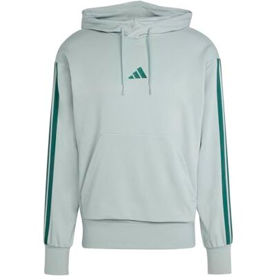 adidas Mezczyzni ESSENTIAL THREE STRIPES FRENCH TERRY HOODIE, Wonder Sage/collegiate green, S adidas Mezczyzni ESSENTIAL THREE STRIPES FRENCH TERRY HOODIE, Wonder Sage/collegiate green, S