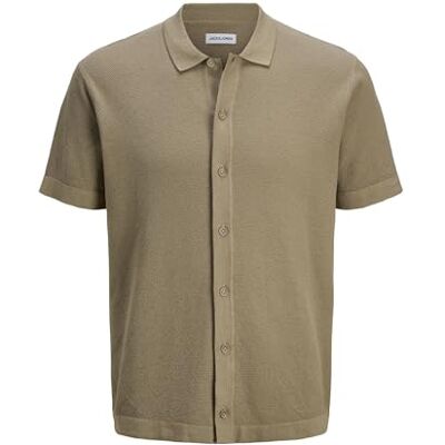 JACK & JONES JJEEMIL stickad strukturell skjorta SS SN, Koriander, XS JACK & JONES JJEEMIL stickad strukturell skjorta SS SN, Koriander, XS