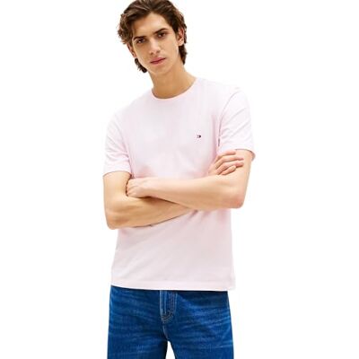 Tommy Hilfiger Män ESS Säsongsbetonad REG FIT Solid TEE MW0MW3995 S/S t-shirt, rosa, XS, Rosa (ljusrosa), XS Tommy Hilfiger Män ESS Säsongsbetonad REG FIT Solid TEE MW0MW3995 S/S t-shirt, rosa, XS, Rosa (ljusrosa), XS