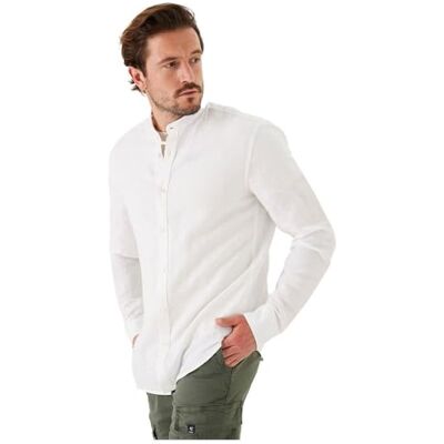 Garcia P41282_Mäns Shirt ls, Vit, 3XL Garcia P41282_Mäns Shirt ls, Vit, 3XL