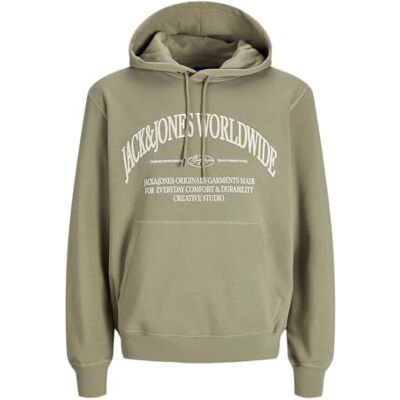 JACK & JONES JACK&JONES JORFREDERIKSBERG Margate Sweat Hood BF, Silver sa/detalj: jj, S JACK & JONES JACK&JONES JORFREDERIKSBERG Margate Sweat Hood BF, Silver sa/detalj: jj, S